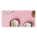 Pink Coconut Pattern Print Beach Towel