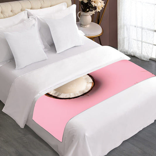 Pink Coconut Pattern Print Bed Runner