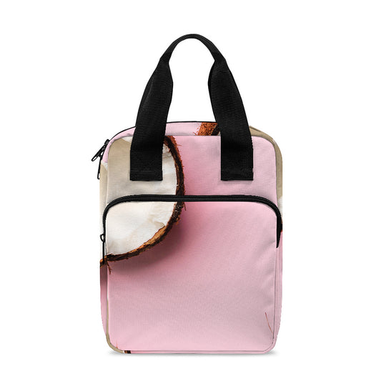 Pink Coconut Pattern Print Bible Tote Bag