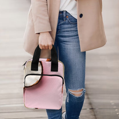 Pink Coconut Pattern Print Bible Tote Bag