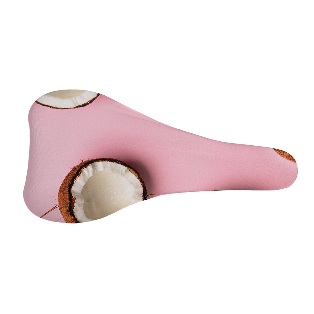 Pink Coconut Pattern Print Bicycle Seat Cover