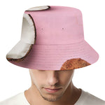 Pink Coconut Pattern Print Bucket Hat