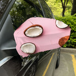 Pink Coconut Pattern Print Car Side Mirror Covers
