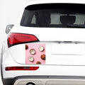 Pink Coconut Pattern Print Car Sticker