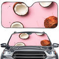 Pink Coconut Pattern Print Car Windshield Sun Shade