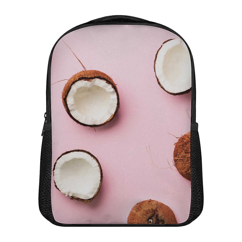 Pink Coconut Pattern Print Casual Backpack