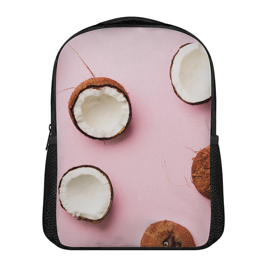 Pink Coconut Pattern Print Casual Backpack
