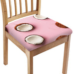 Pink Coconut Pattern Print Chair Cushion Cover