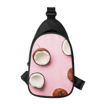 Pink Coconut Pattern Print Chest Bag