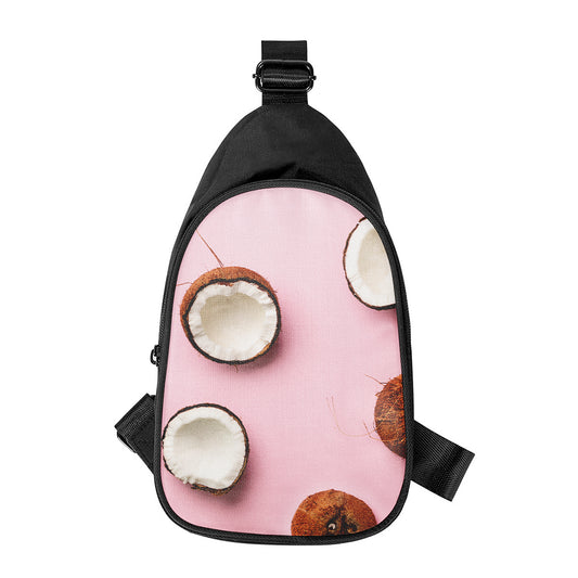 Pink Coconut Pattern Print Chest Bag