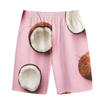 Pink Coconut Pattern Print Cotton Shorts