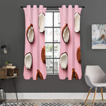 Pink Coconut Pattern Print Curtain