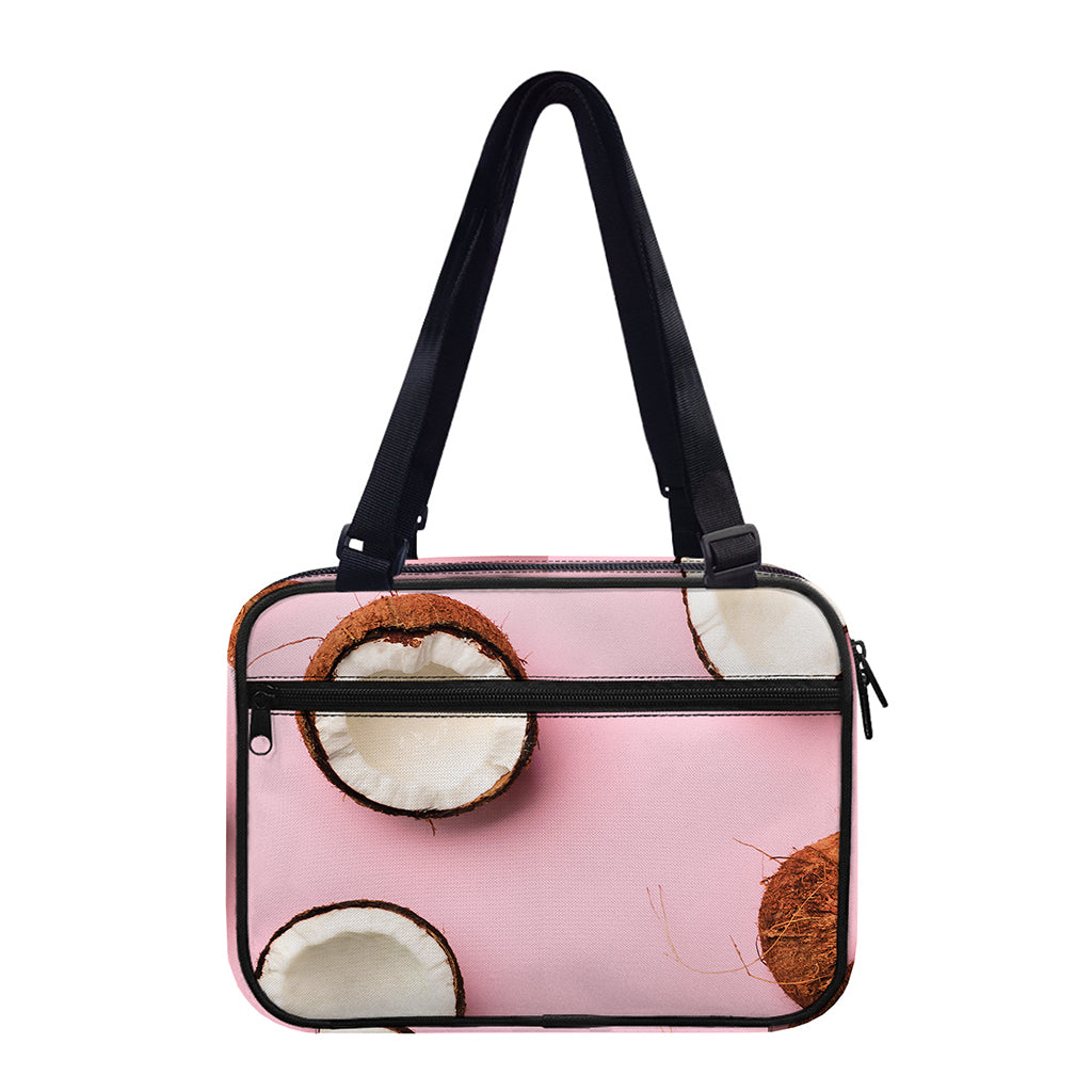 Pink Coconut Pattern Print Double Strap Bible Bag