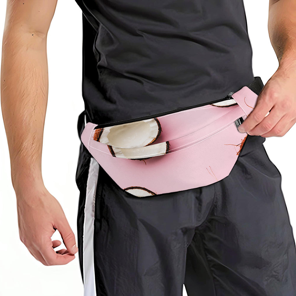 Pink Coconut Pattern Print Fanny Pack