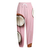 Pink Coconut Pattern Print Fleece Lined Knit Pants