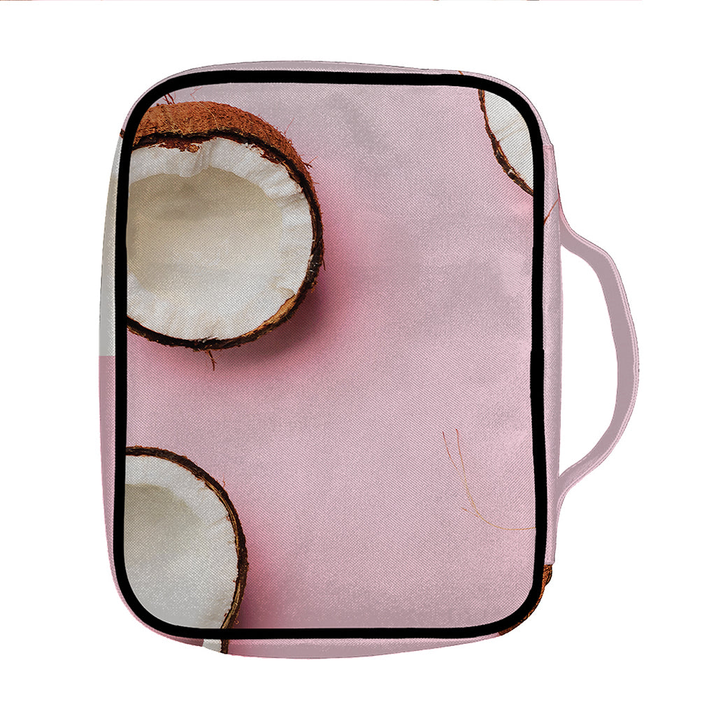 Pink Coconut Pattern Print Front Pocket Bible Bag