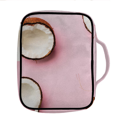 Pink Coconut Pattern Print Front Pocket Bible Bag