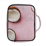 Pink Coconut Pattern Print Front Pocket Bible Bag