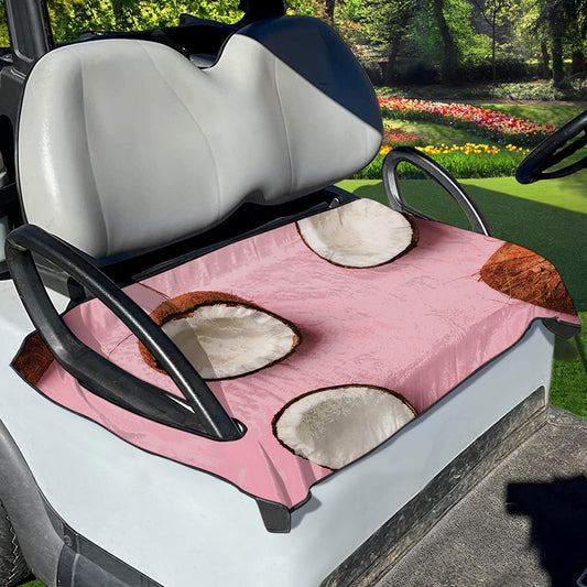 Pink Coconut Pattern Print Golf Cart Seat Cover