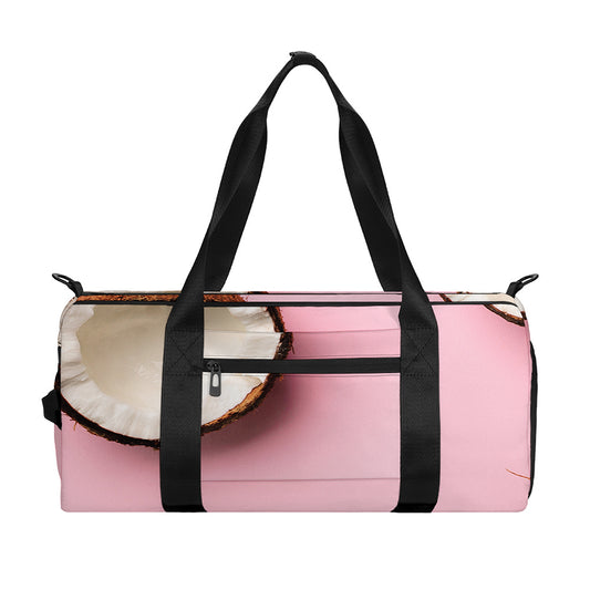 Pink Coconut Pattern Print Gym Bag