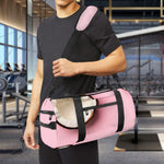 Pink Coconut Pattern Print Gym Bag