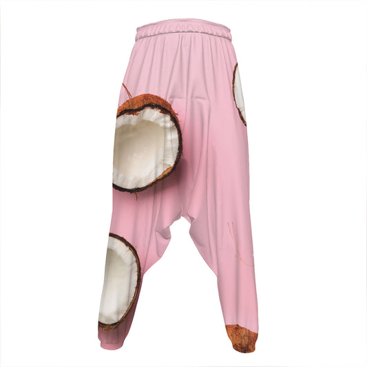 Pink Coconut Pattern Print Hammer Pants