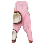 Pink Coconut Pattern Print Hammer Pants