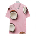 Pink Coconut Pattern Print Hawaiian Shirt