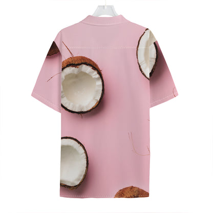 Pink Coconut Pattern Print Hawaiian Shirt