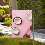 Pink Coconut Pattern Print House Flag