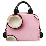 Pink Coconut Pattern Print Insulated Lunch Bag