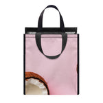Pink Coconut Pattern Print Insulated Lunch Tote