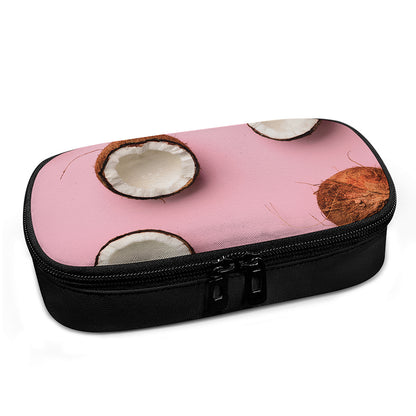 Pink Coconut Pattern Print Insulin Cooler Travel Case