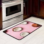 Pink Coconut Pattern Print Kitchen Mat