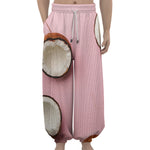 Pink Coconut Pattern Print Lantern Pants