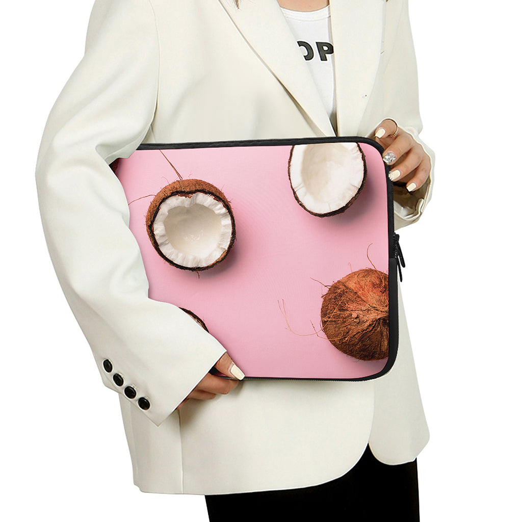 Pink Coconut Pattern Print Laptop Sleeve
