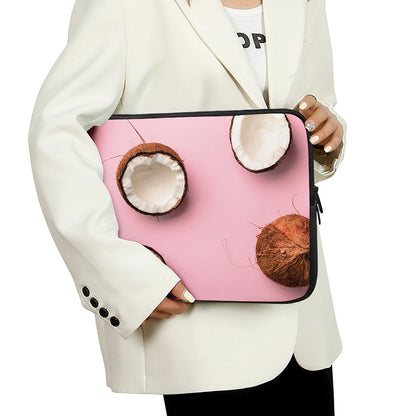 Pink Coconut Pattern Print Laptop Sleeve