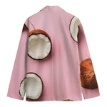 Pink Coconut Pattern Print Men's Blazer