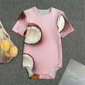 Pink Coconut Pattern Print Men's Bodysuit