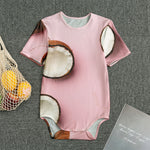 Pink Coconut Pattern Print Men's Bodysuit