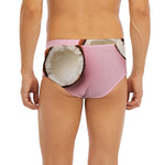 Pink Coconut Pattern Print Men's Briefs
