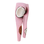 Pink Coconut Pattern Print Men's Compression Pants