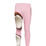 Pink Coconut Pattern Print Men's leggings