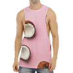 Pink Coconut Pattern Print Men's Muscle Tank Top