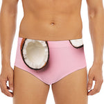 Pink Coconut Pattern Print Men's Triangle Swim Briefs
