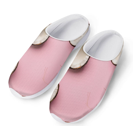 Pink Coconut Pattern Print Mesh Casual Shoes