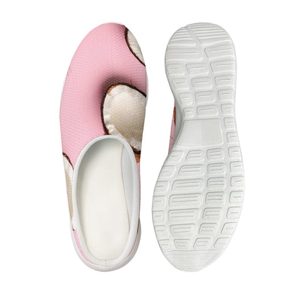 Pink Coconut Pattern Print Mesh Casual Shoes