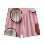 Pink Coconut Pattern Print Mesh Shorts