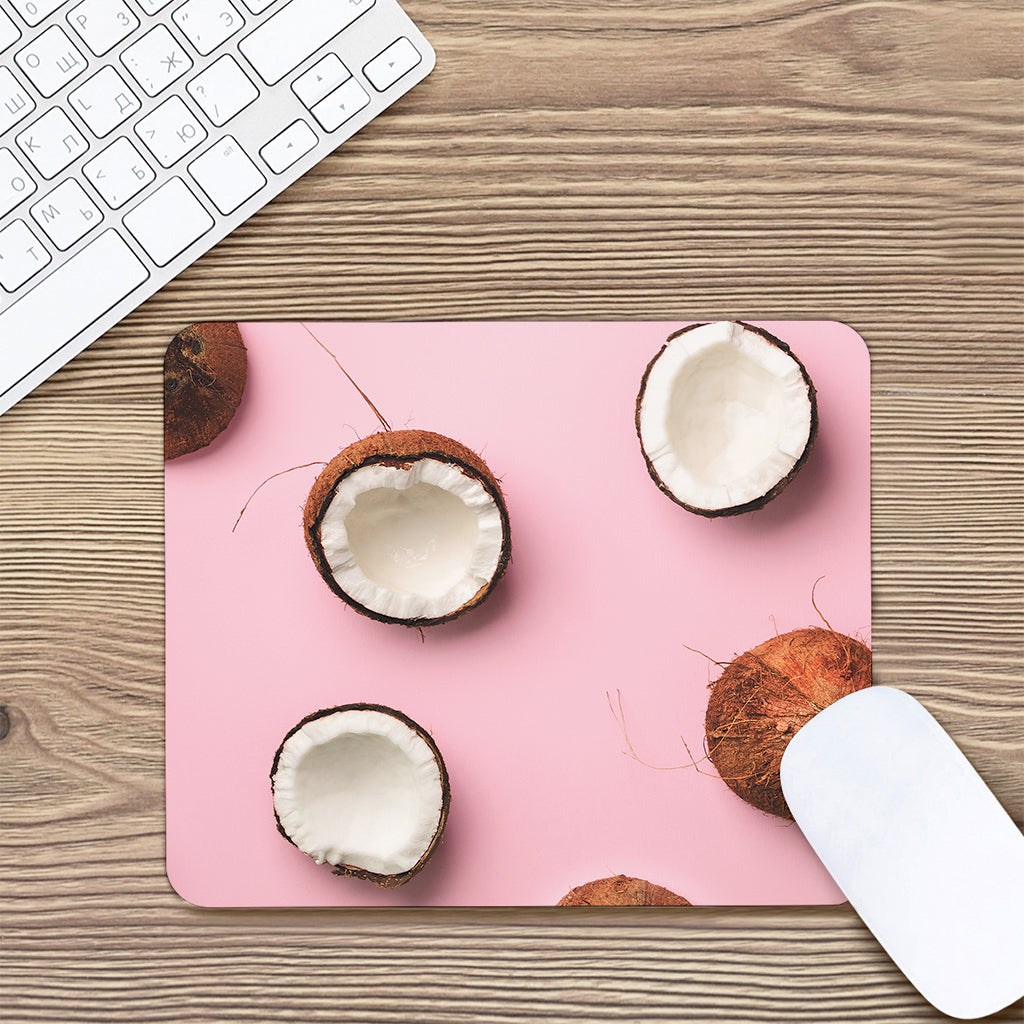 Pink Coconut Pattern Print Mouse Pad