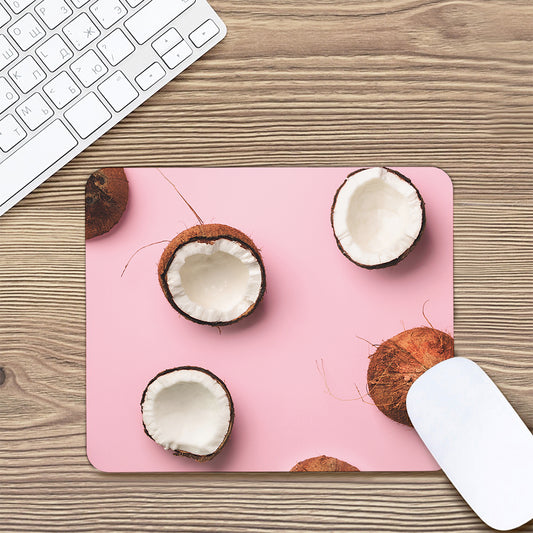 Pink Coconut Pattern Print Mouse Pad